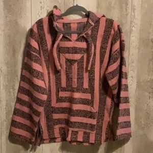 Vintage pink and black pullover hoodie